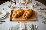 Challah Board on Shabbat Table