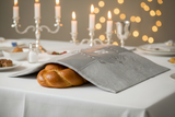 Challah Cover on Shabbat Table