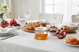 Clear Holiday Table Scene