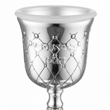 Close-up detail of Kiddush Cup craftsmanship