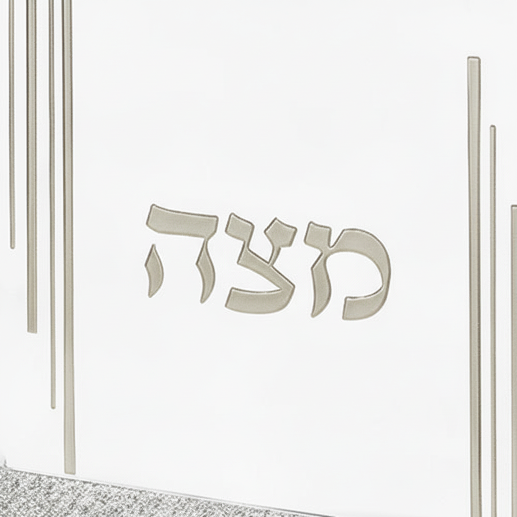 Close-up of Hebrew lettering detail