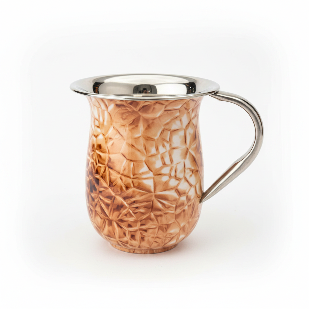 Copper Washing Cup White Front