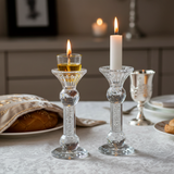 Crystal Candlesticks with Glass Oil Cup