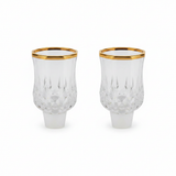 Crystal Glass Candle Cups White Front