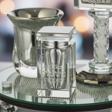 Crystal Havdalah Set - Hebrew Inscription Detail