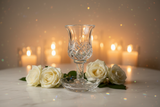 Crystal Kiddush Cup Marble Roses