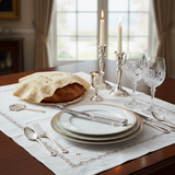 Elegant knife on Shabbat table setting