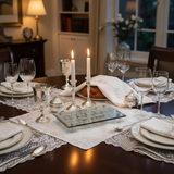 Glass Tray Shabbat Table