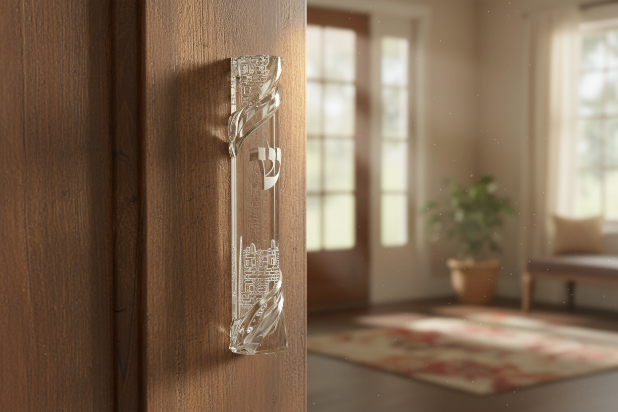 Jerusalem Mezuzah on doorpost