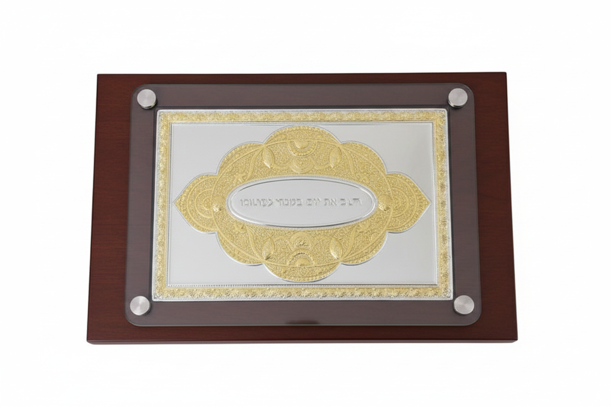 Judaica Plaque - White Background Horizontal