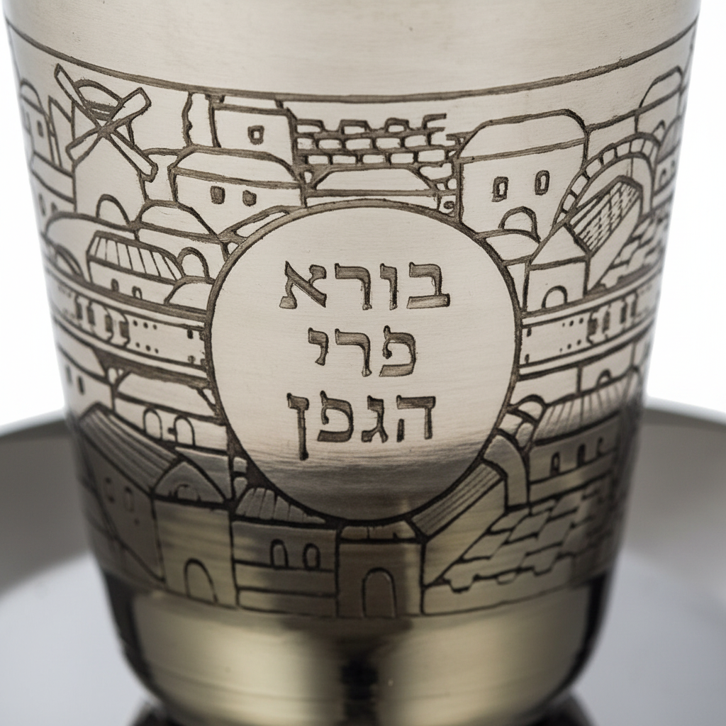 Kiddush Cup Detail Shot