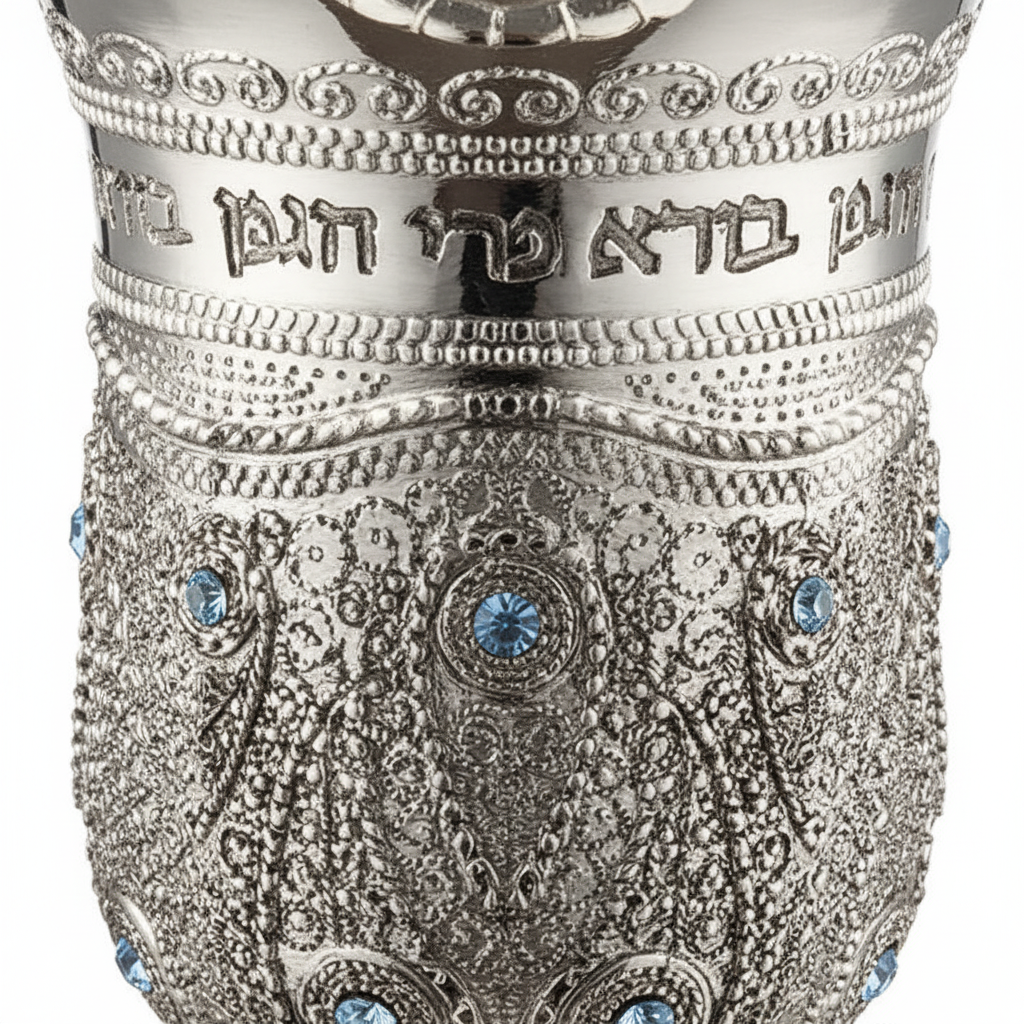 Kiddush Cup Filigree Detail
