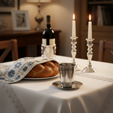 Kiddush Cup on Shabbat Table