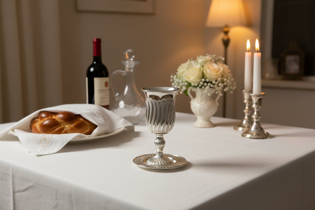 Kiddush Cup Shabbat Table