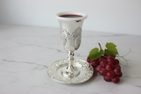 Kiddush Cup with Wine and Grapes