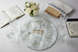 Marble Seder Plate Overhead Passover