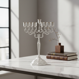 Menorah on elegant marble surface