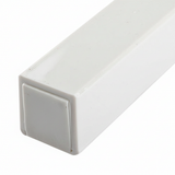 Mezuzah back view - all white