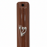 Mezuzah detail with Shin and cork