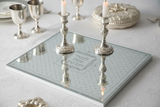Mirror tray with candlelight