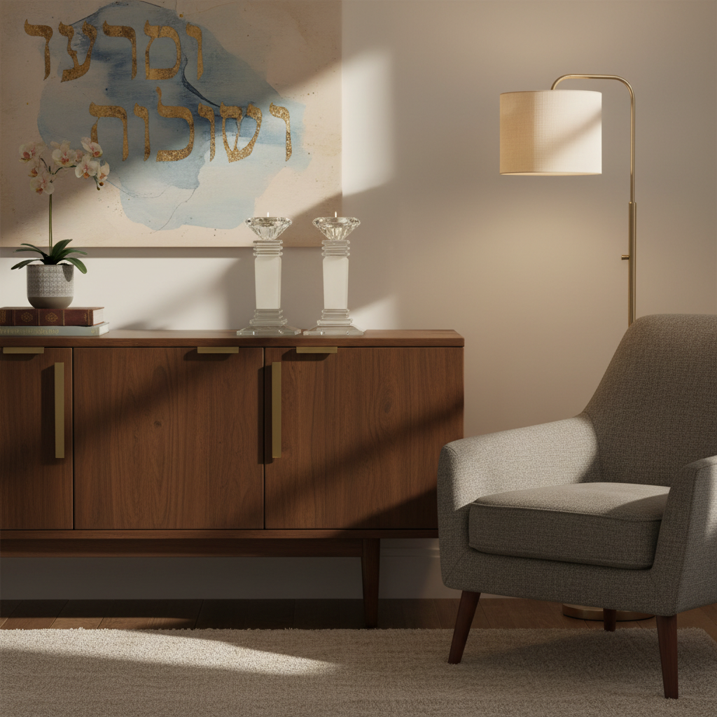 Modern home display with exact candlesticks