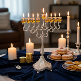 Pilgrim Menorah with Oil Cups