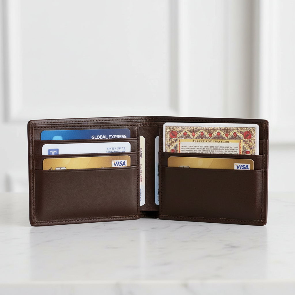 Prayer card in wallet