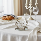 Salt shaker on elegant dining table