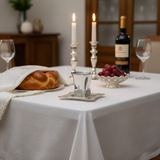 Shabbat table setting with Jerusalem Kiddush cup