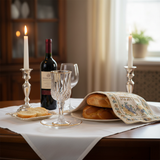 Shabbat Table Setting with Kiddush Cup