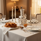 Shabbat Table Setting with Wine Dispenser