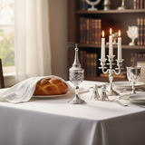 Silver perfume on Shabbat table