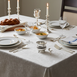 Silver salt shaker on Shabbat table