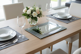 Striped Mirror Tray - Dining Table Setting