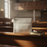 Tallit bag in synagogue setting