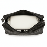 Tallit bag open with tallit inside