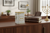 Tzedakah Box in Home Office Setting