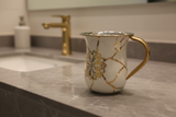 White Gold Kintsugi Cup Sink Close-up
