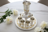 Wine Fountain Set Marble Peonies