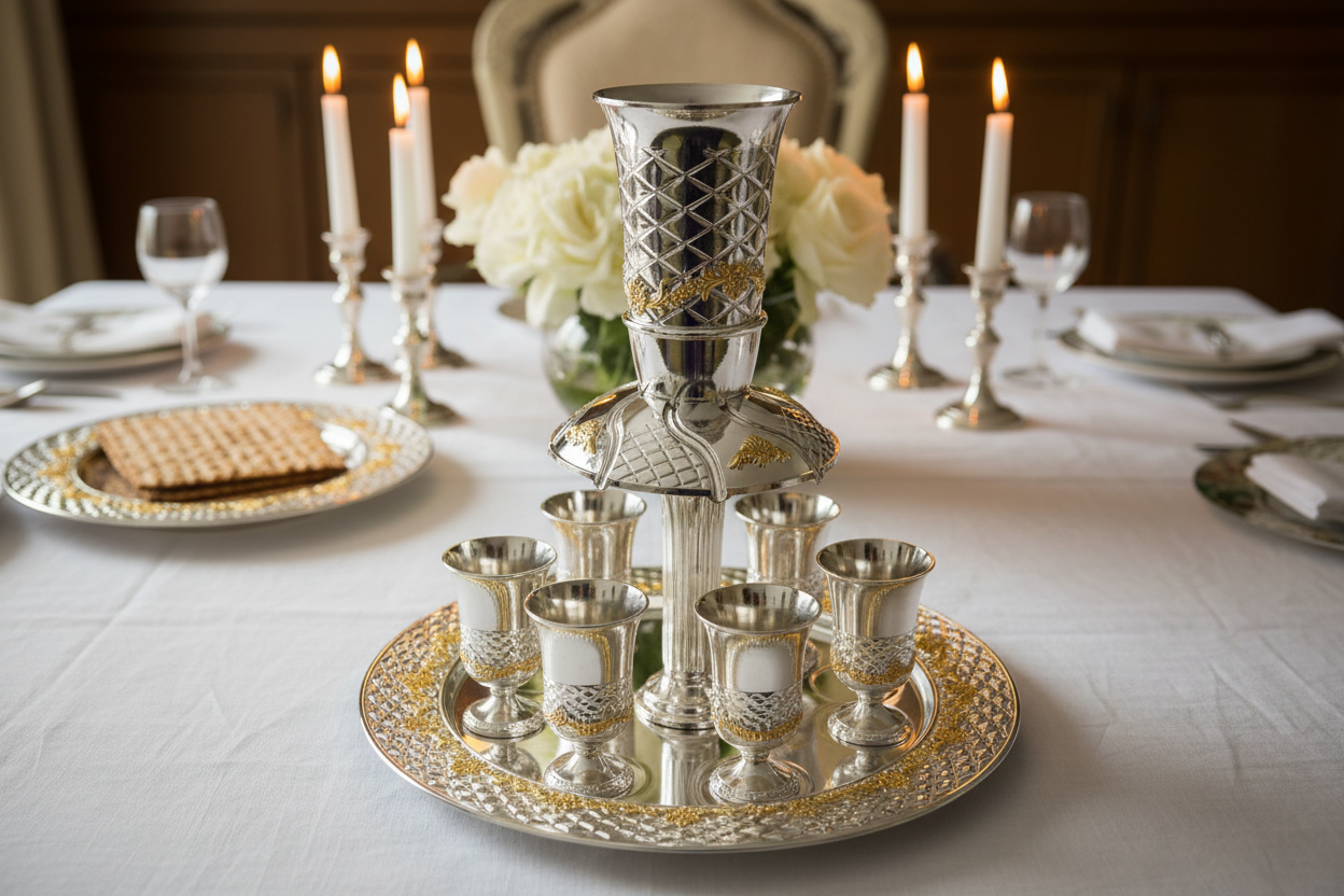 Wine Fountain Set Passover Seder Table