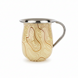 Wood-Grain Washing Cup White Front